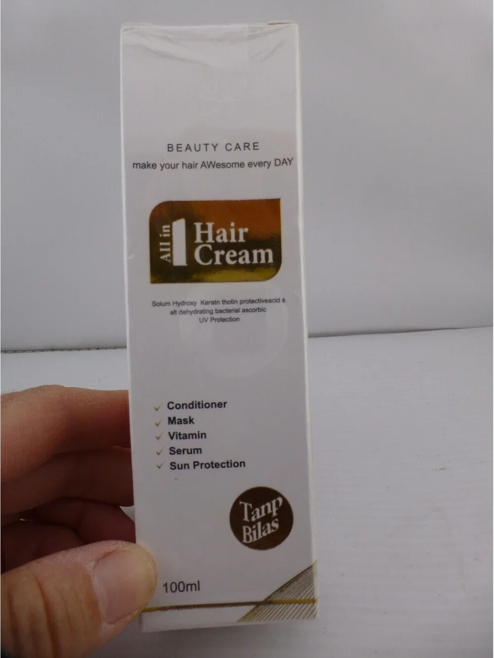 Tanp Bilas All in 1 Hair Cream Mask 100ml Deep Moisturizing Damage Repair UV Q8
